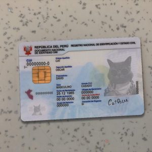 Peru Identity Card Template